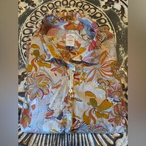 Liberty THE PERFECT SHIRT Women’s Vibrant Floral Button Down Shirt 8 (2010)